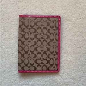 Coach Pink Passport Holder